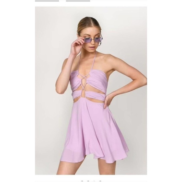 Tobi Women's Pink 100% Viscose Halter Neck Sleeveless Casual Top Blouse Size M - Picture 12 of 12